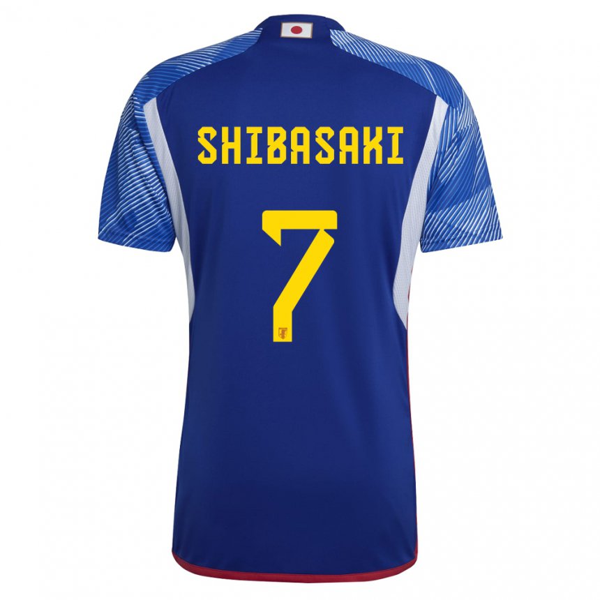 Dzieci Japonii Gaku Shibasaki #7 Królewski Niebieski Domowa Koszulka 22-24 Koszulki Klubowe