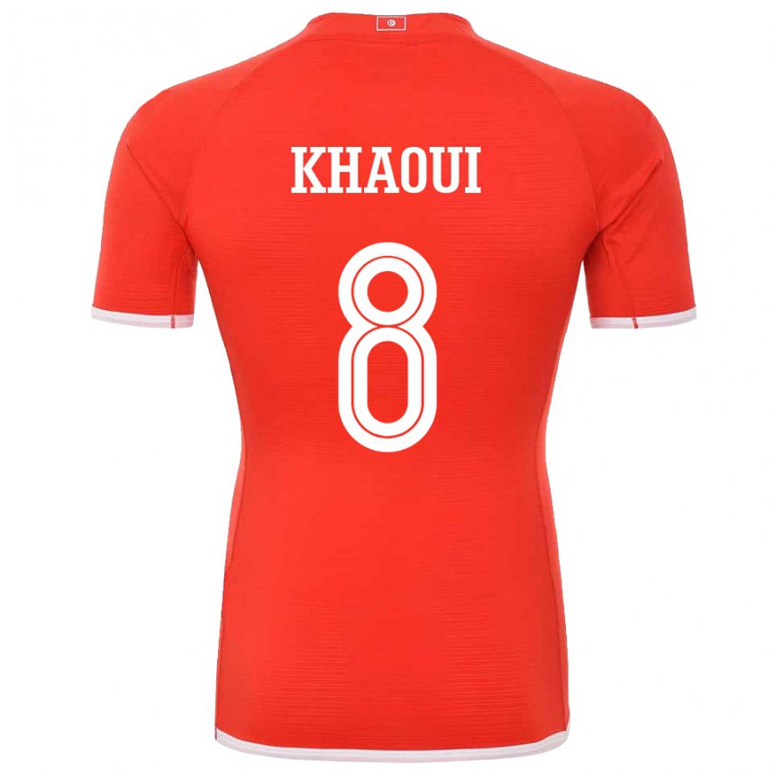 Dzieci Tunezji Saif Eddine Khaoui #8 Czerwony Domowa Koszulka 22-24 Koszulki Klubowe