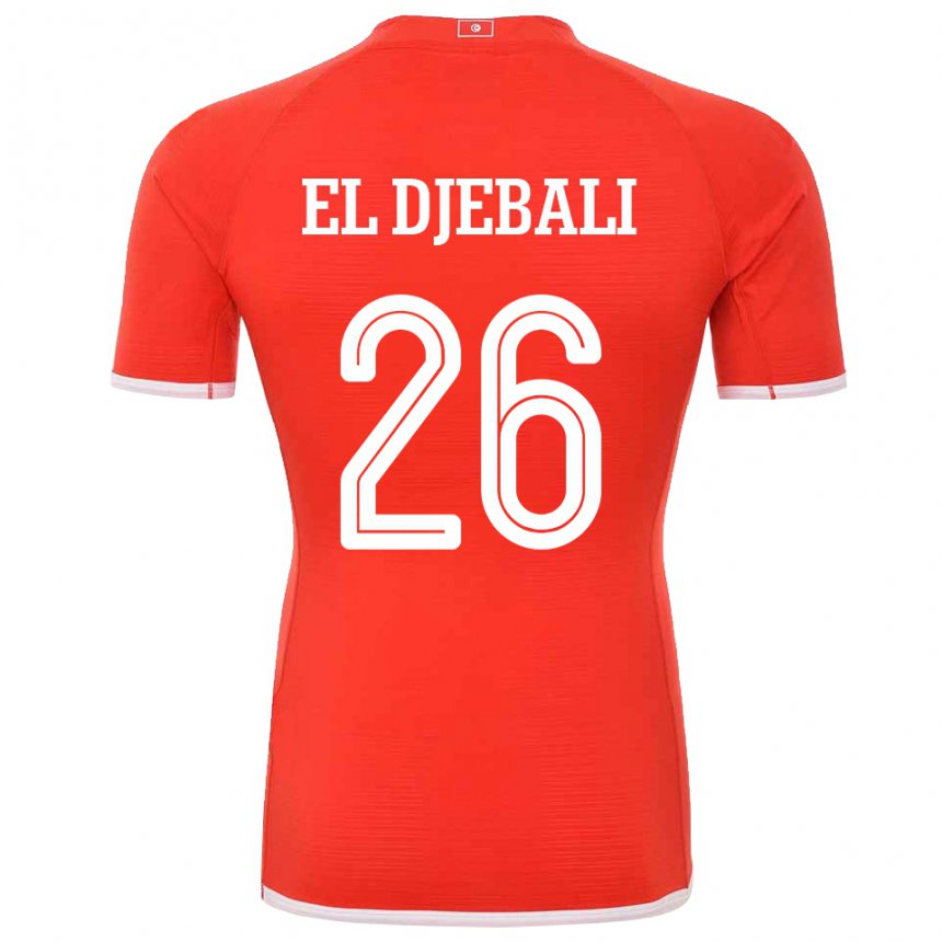 Dzieci Tunezji Chaim El Djebali #26 Czerwony Domowa Koszulka 22-24 Koszulki Klubowe