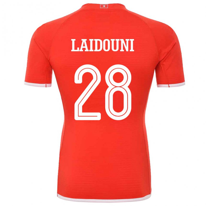 Dzieci Tunezji Aissa Laidouni #28 Czerwony Domowa Koszulka 22-24 Koszulki Klubowe
