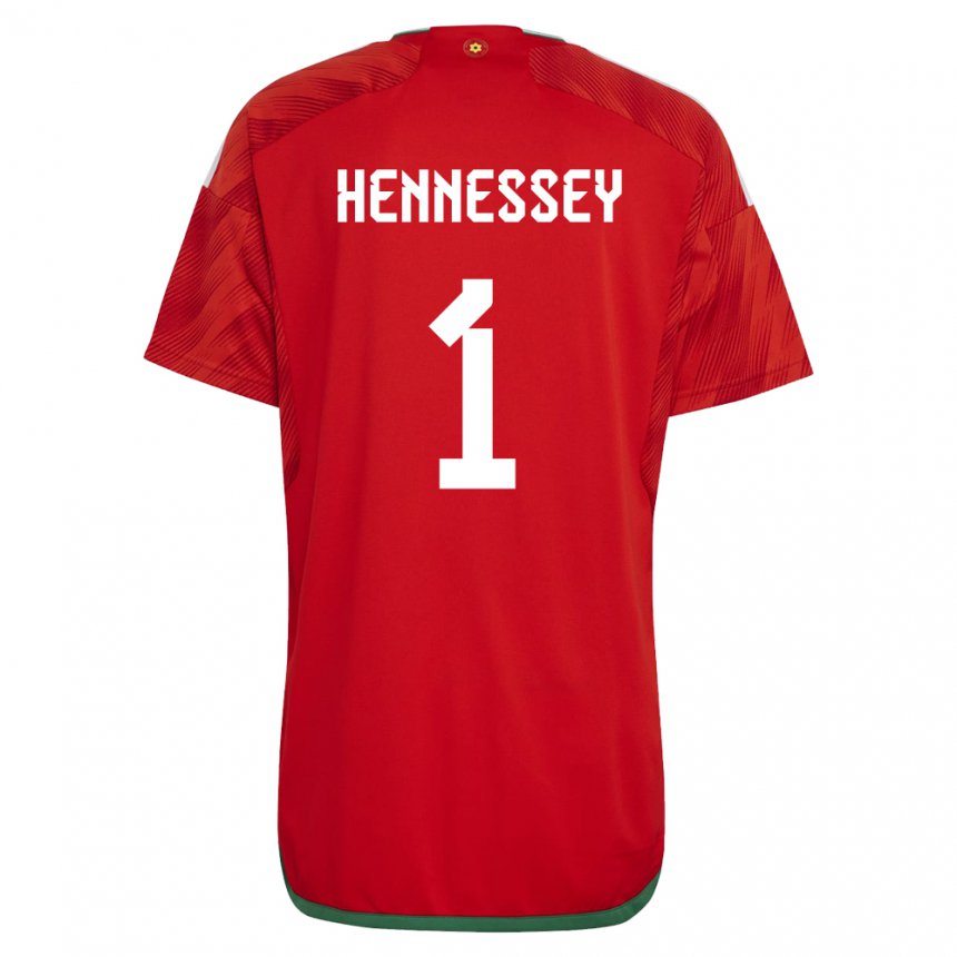 Dzieci Walii Wayne Hennessey #1 Czerwony Domowa Koszulka 22-24 Koszulki Klubowe