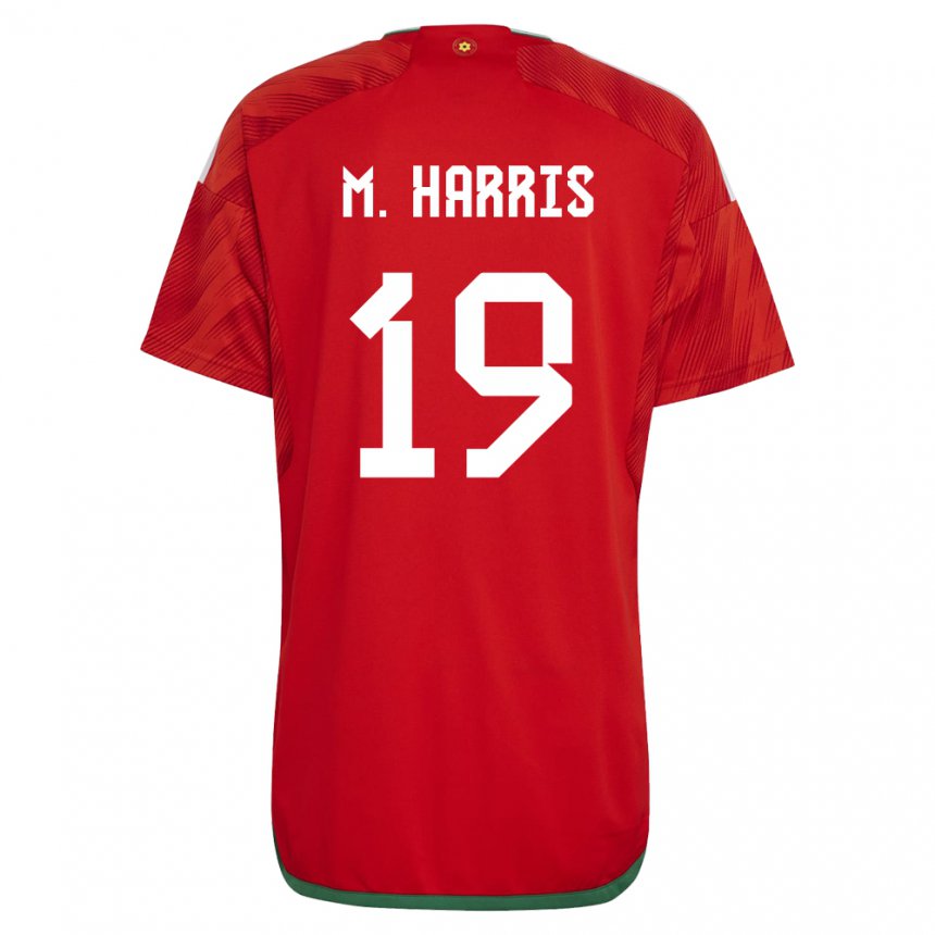Dzieci Walii Mark Harris #19 Czerwony Domowa Koszulka 22-24 Koszulki Klubowe
