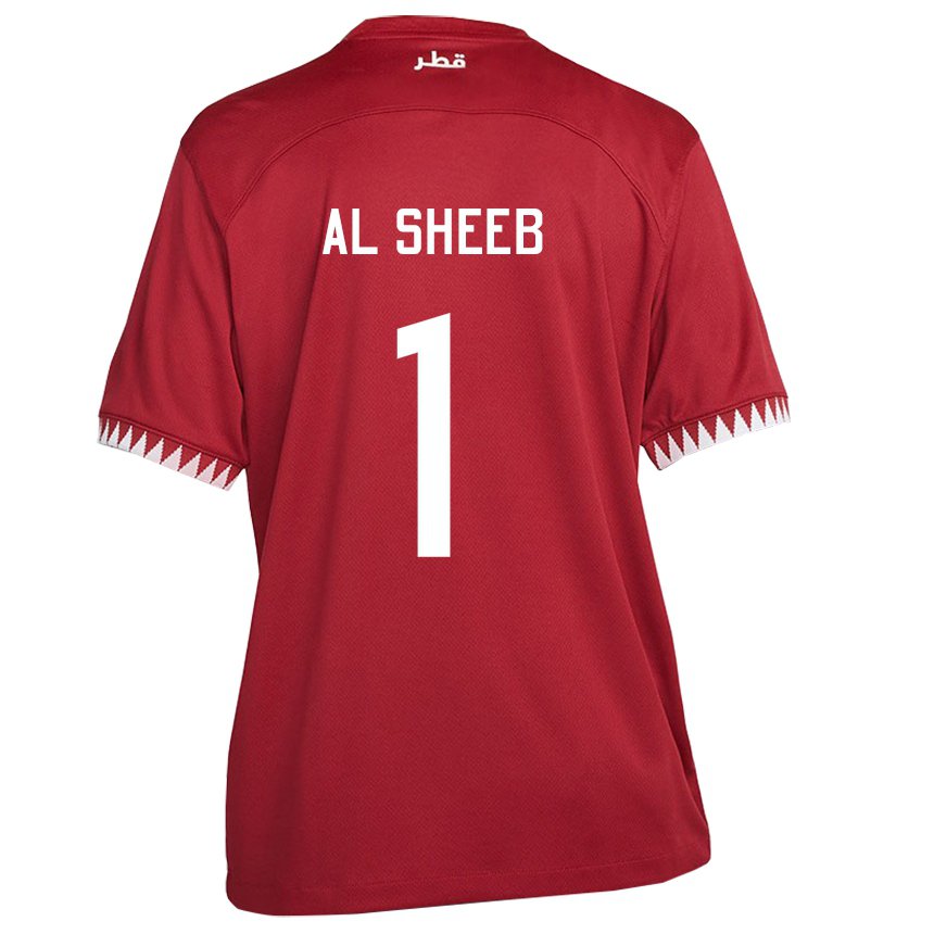 Dzieci Kataru Saad Al Sheeb #1 Kasztanowaty Domowa Koszulka 22-24 Koszulki Klubowe
