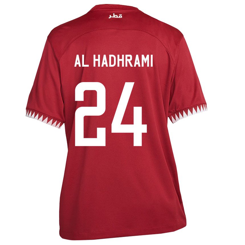 Dzieci Kataru Naif Abdulraheem Al Hadhrami #24 Kasztanowaty Domowa Koszulka 22-24 Koszulki Klubowe