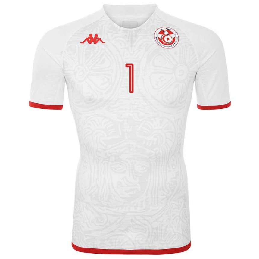Dzieci Tunezji Mohamed Sedki Debchi #1 Biały Wyjazdowa Koszulka 22-24 Koszulki Klubowe