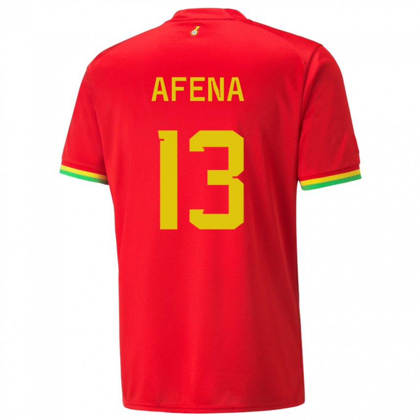 Męski Ghany Felix Afena-gyan #13 Czerwony Wyjazdowa Koszulka 22-24 Koszulki Klubowe