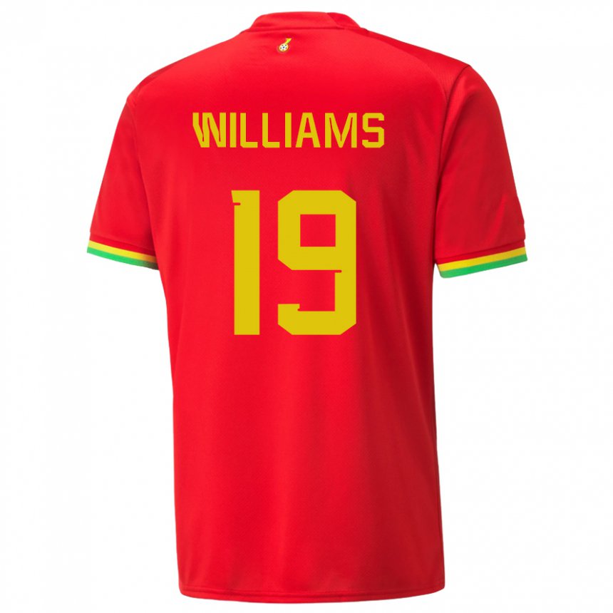 Męski Ghany Inaki Williams #19 Czerwony Wyjazdowa Koszulka 22-24 Koszulki Klubowe