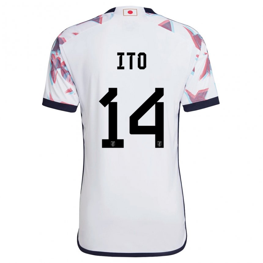 Męski Japonii Junya Ito #14 Biały Wyjazdowa Koszulka 22-24 Koszulki Klubowe