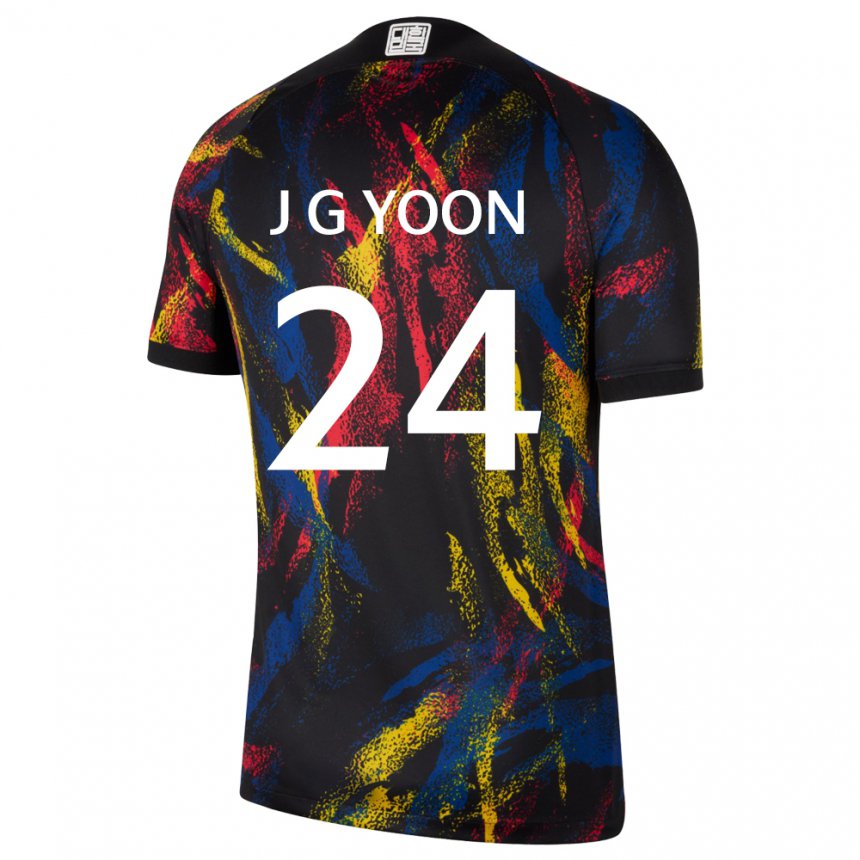 Męski Korei Południowej Jong-gyu Yoon #24 Wielobarwność Wyjazdowa Koszulka 22-24 Koszulki Klubowe