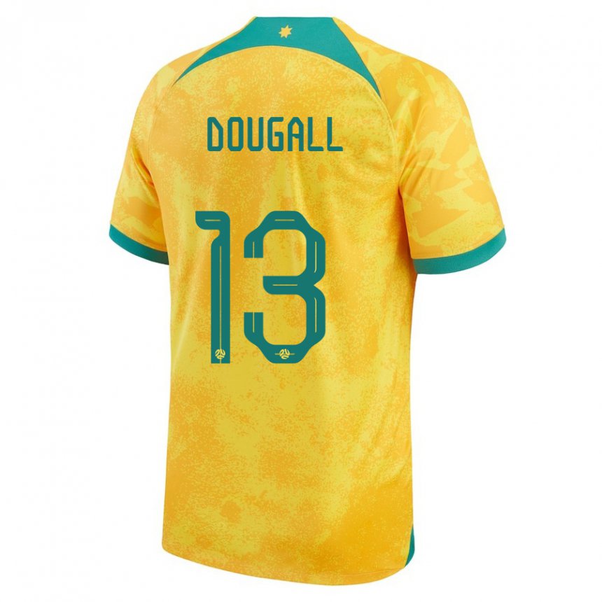 Kobiety Australii Kenny Dougall #13 Złoty Domowa Koszulka 22-24 Koszulki Klubowe