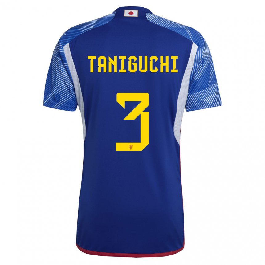 Kobiety Japonii Shogo Taniguchi #3 Królewski Niebieski Domowa Koszulka 22-24 Koszulki Klubowe