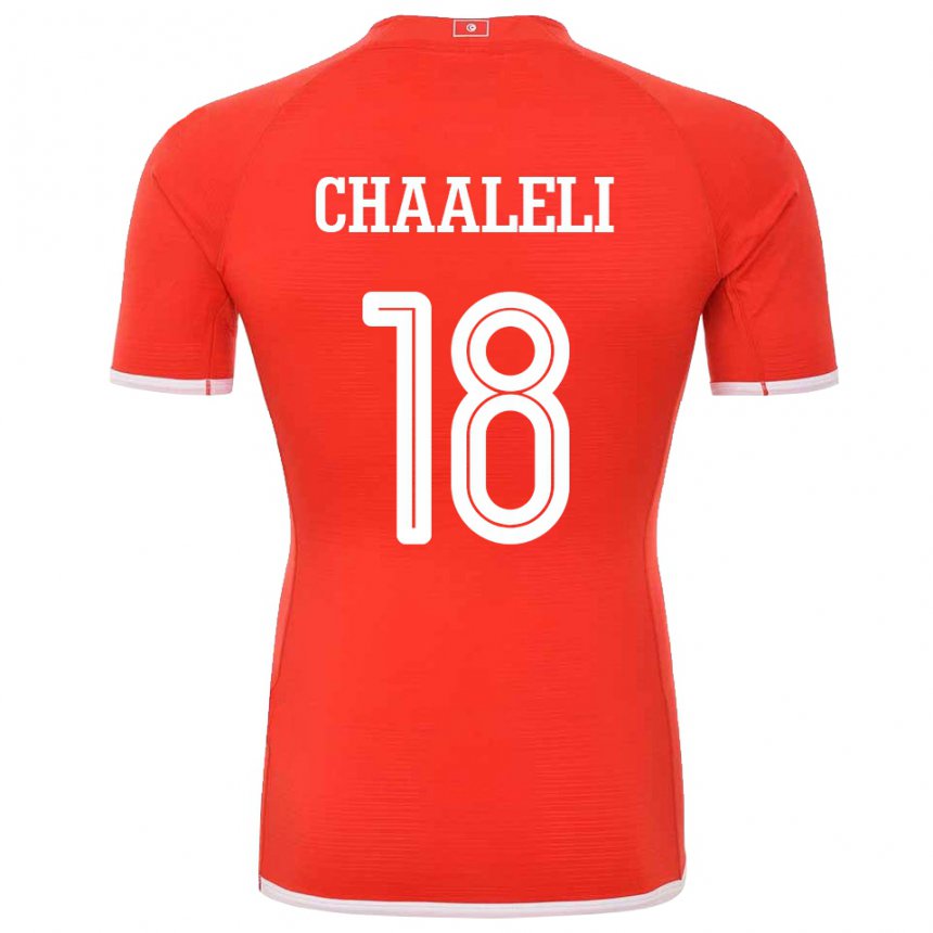 Kobiety Tunezji Ghaliene Chaaleli #18 Czerwony Domowa Koszulka 22-24 Koszulki Klubowe