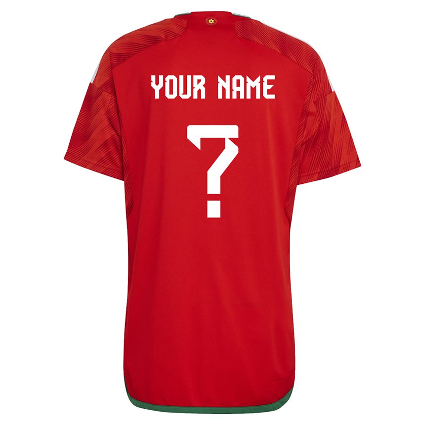 Kobiety Walii Twoje Imię #0 Czerwony Domowa Koszulka 22-24 Koszulki Klubowe