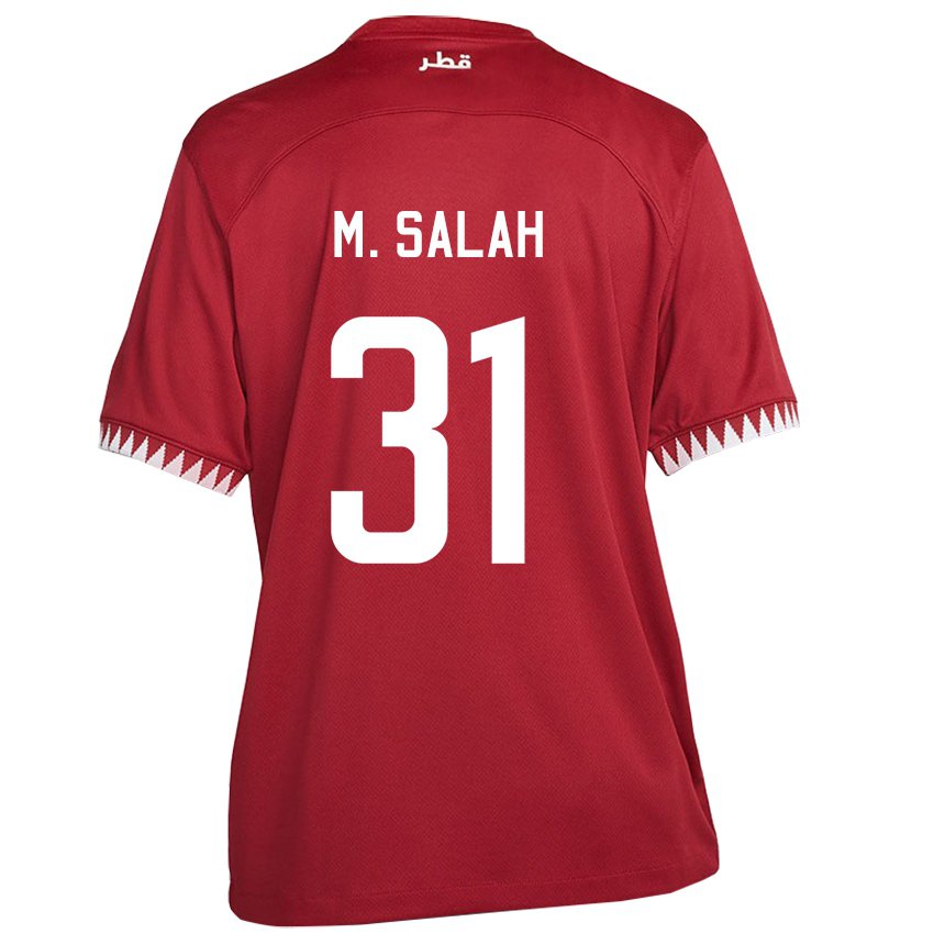Kobiety Kataru Salah Zakaria #31 Kasztanowaty Domowa Koszulka 22-24 Koszulki Klubowe
