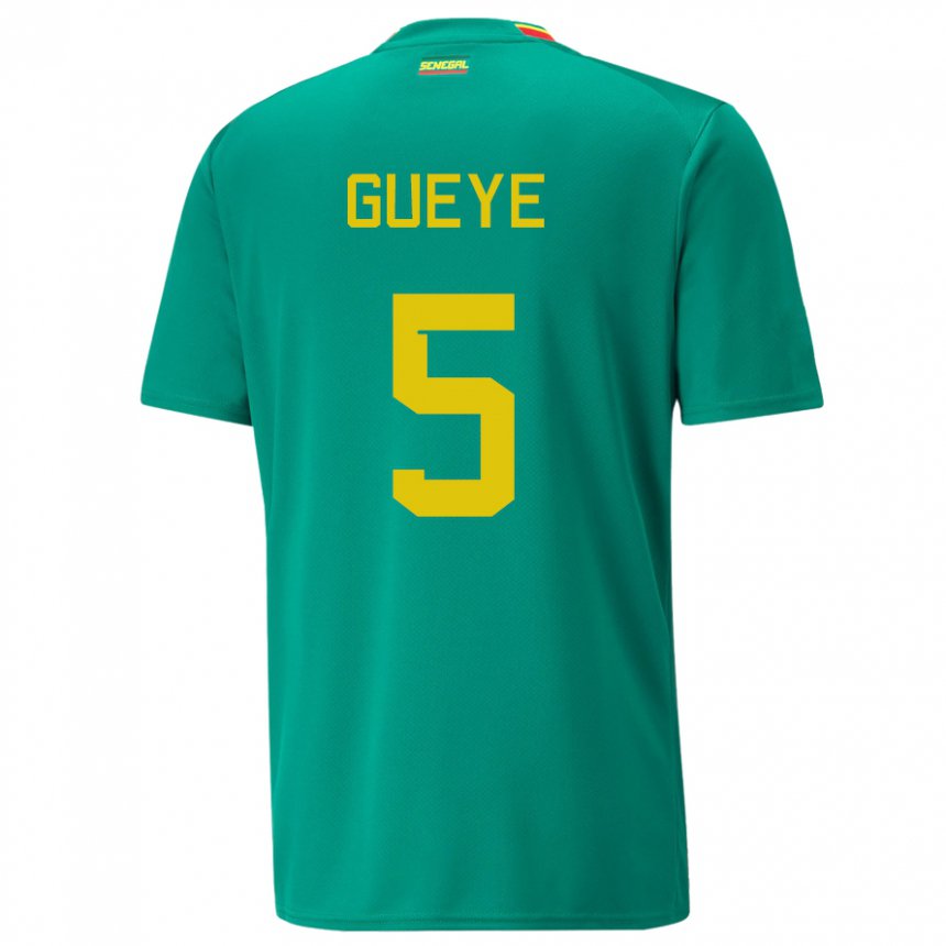 Kobiety Senegalu Idrissa Gueye #5 Zielony Wyjazdowa Koszulka 22-24 Koszulki Klubowe