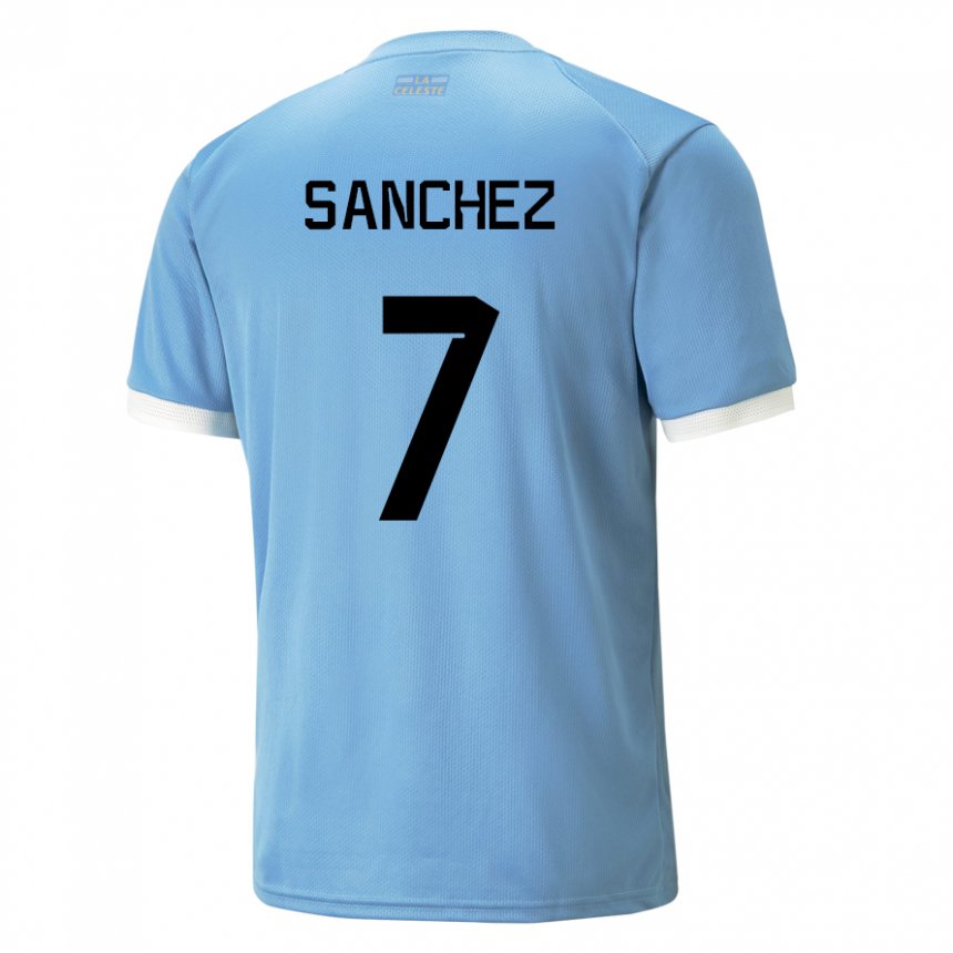 Dzieci Urugwaju Renzo Sanchez #7 Niebieski Domowa Koszulka 22-24 Koszulki Klubowe