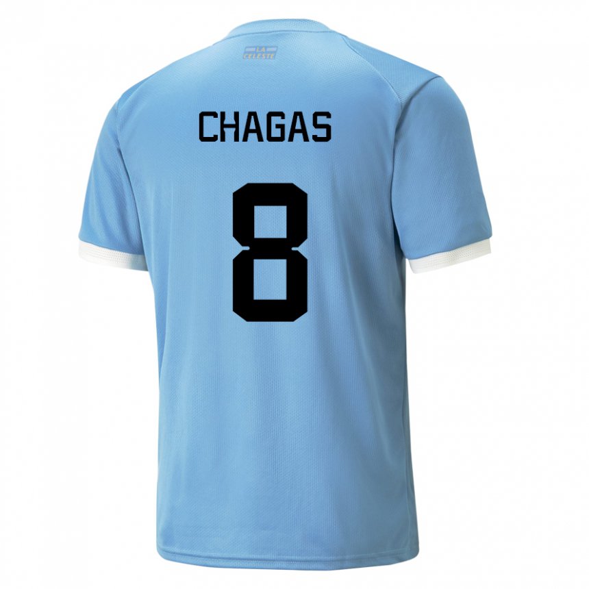 Dzieci Urugwaju Rodrigo Chagas #8 Niebieski Domowa Koszulka 22-24 Koszulki Klubowe