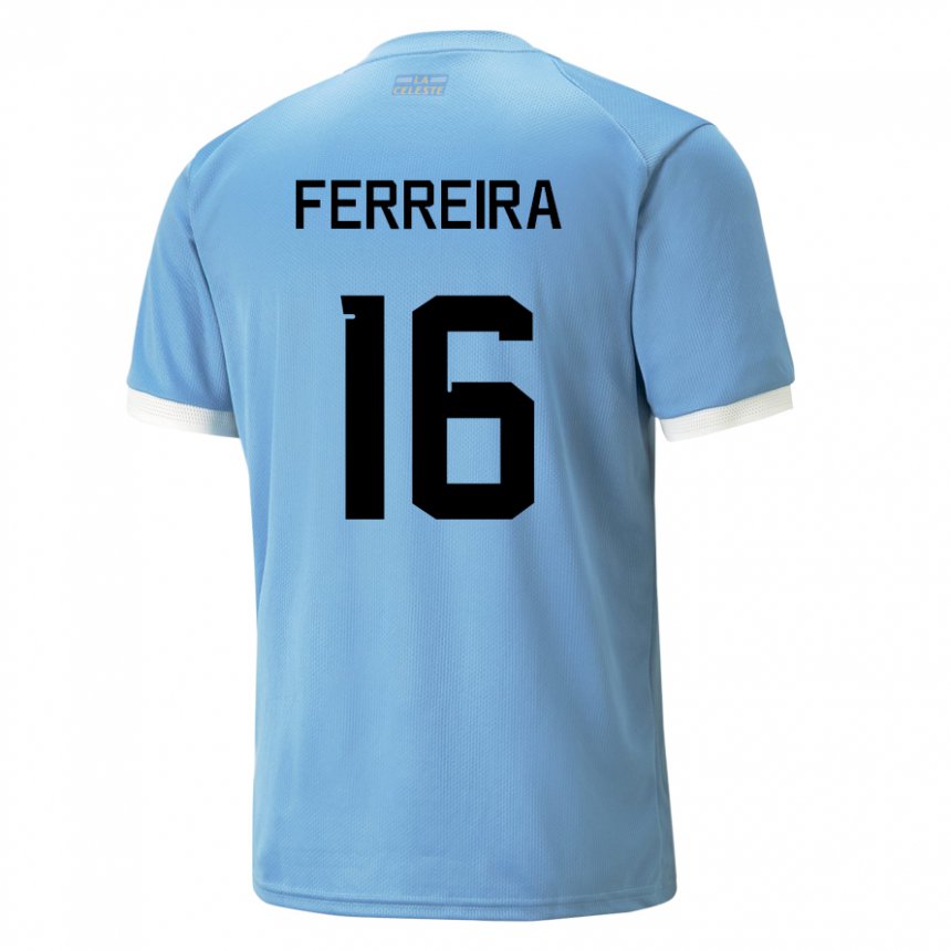 Dzieci Urugwaju Joaquin Ferreira #16 Niebieski Domowa Koszulka 22-24 Koszulki Klubowe