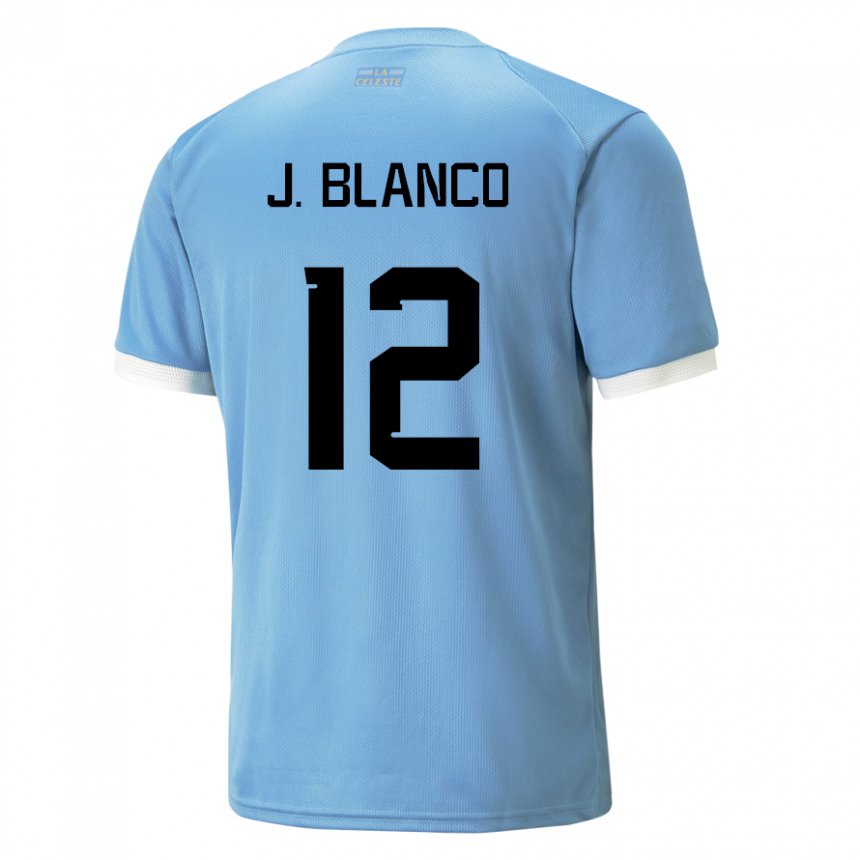 Dzieci Urugwaju Juan Ignacio Blanco #12 Niebieski Domowa Koszulka 22-24 Koszulki Klubowe