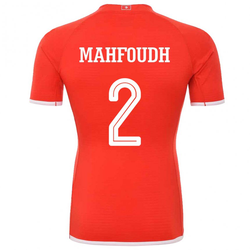 Dzieci Tunezji Dhikra Mahfoudh #2 Czerwony Domowa Koszulka 22-24 Koszulki Klubowe