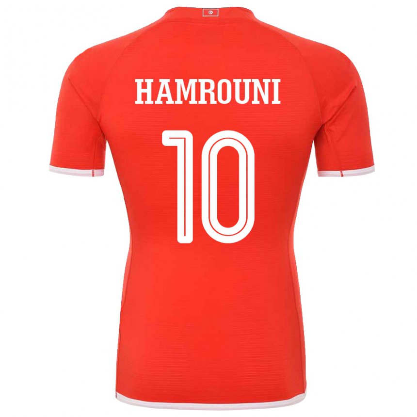 Dzieci Tunezji Rayen Hamrouni #10 Czerwony Domowa Koszulka 22-24 Koszulki Klubowe