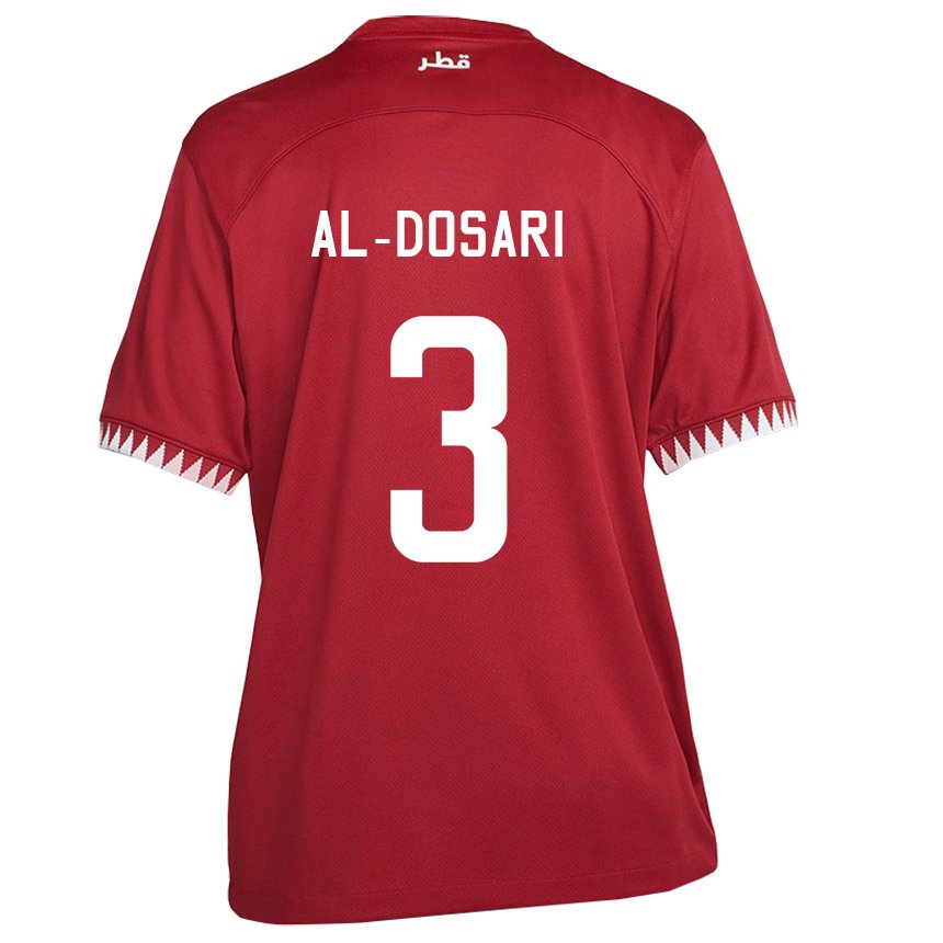 Dzieci Kataru Dana Al Dosari #3 Kasztanowaty Domowa Koszulka 22-24 Koszulki Klubowe