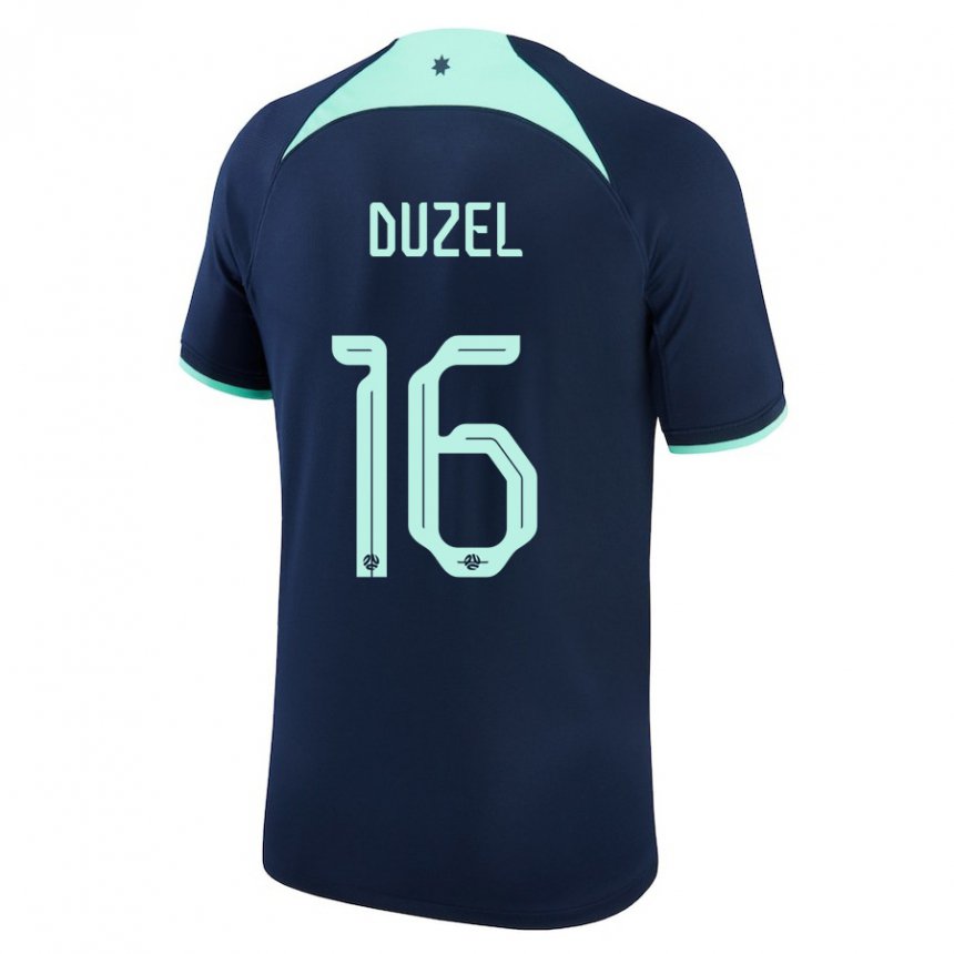 Dzieci Australii Luke Duzel #16 Ciemny Niebieski Wyjazdowa Koszulka 22-24 Koszulki Klubowe