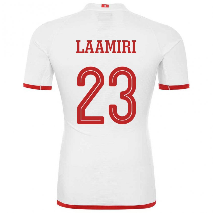 Dzieci Tunezji Soumaya Laamiri #23 Biały Wyjazdowa Koszulka 22-24 Koszulki Klubowe