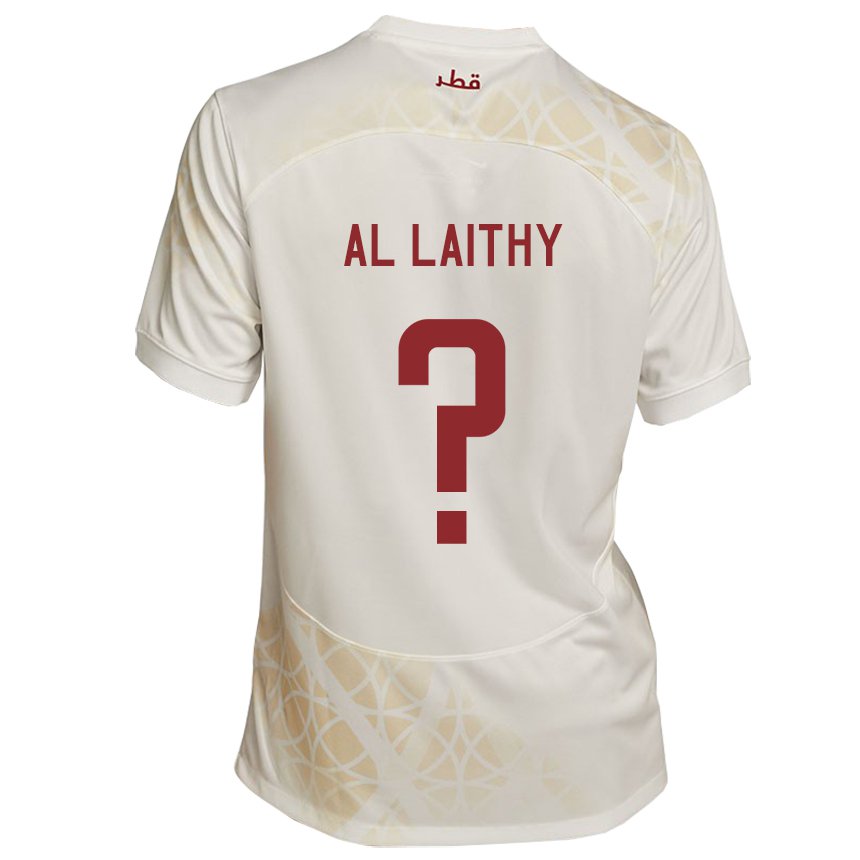 Dzieci Kataru Bahaa Al Laithy #0 Złoty Beżowy Wyjazdowa Koszulka 22-24 Koszulki Klubowe