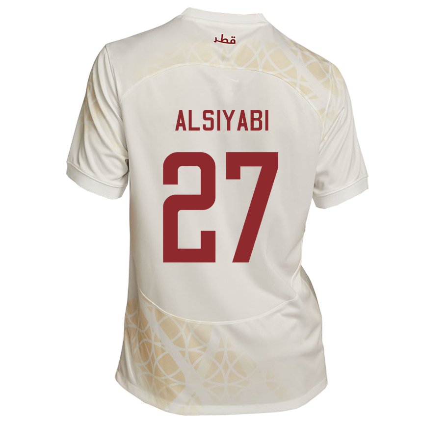 Dzieci Kataru Nasra Alsiyabi #27 Złoty Beżowy Wyjazdowa Koszulka 22-24 Koszulki Klubowe
