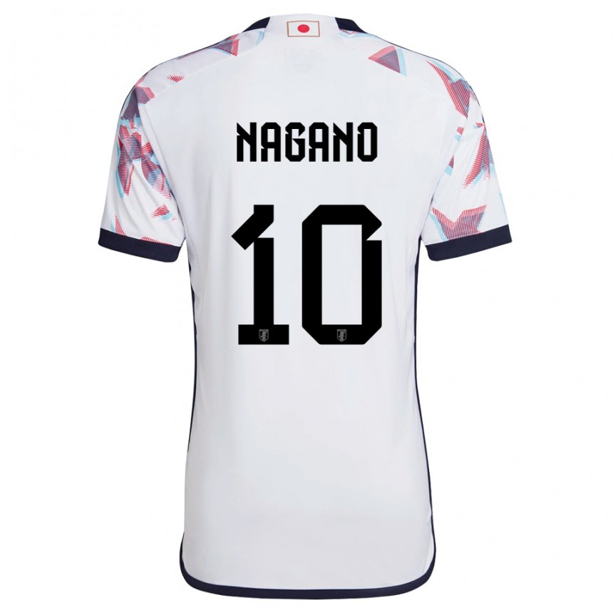 Dzieci Japonii Fuka Nagano #10 Biały Wyjazdowa Koszulka 22-24 Koszulki Klubowe
