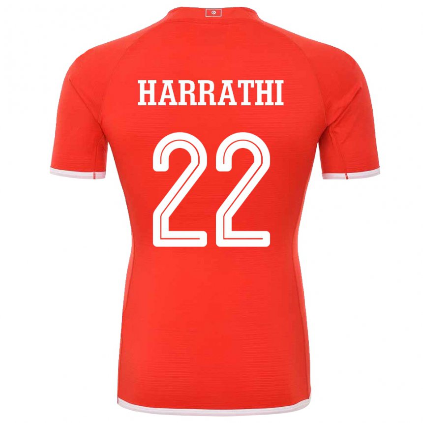 Męski Tunezji Najla Harrathi #22 Czerwony Domowa Koszulka 22-24 Koszulki Klubowe