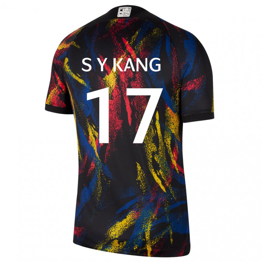 Męski Korei Południowej Kang Sang Yun #17 Wielobarwność Wyjazdowa Koszulka 22-24 Koszulki Klubowe