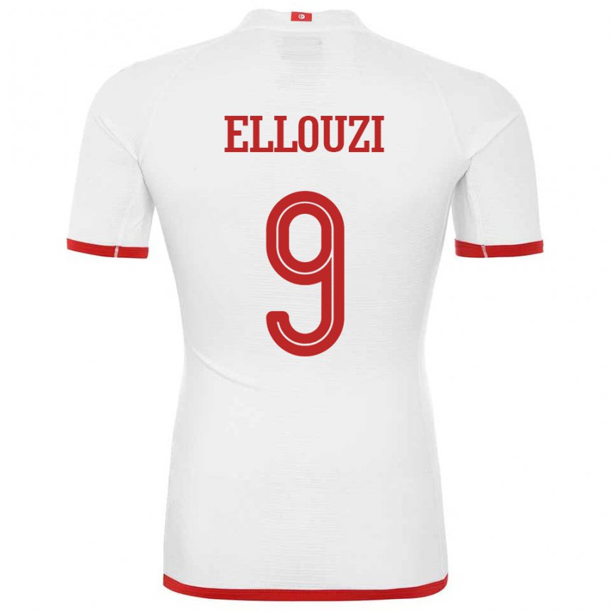 Męski Tunezji Sabrine Ellouzi #9 Biały Wyjazdowa Koszulka 22-24 Koszulki Klubowe