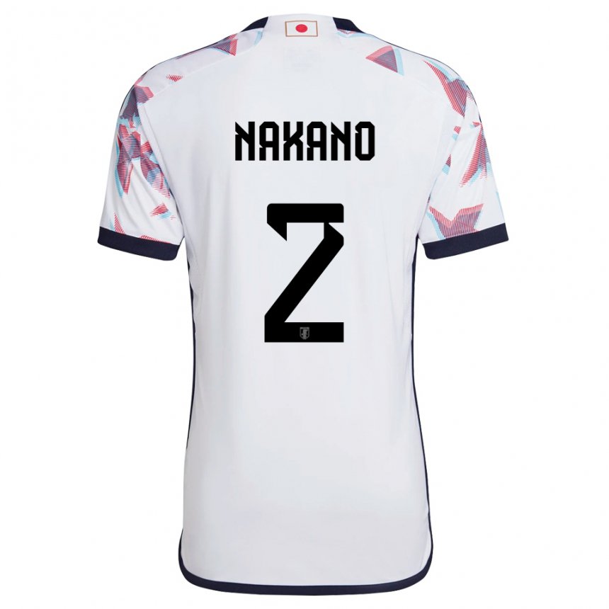 Męski Japonii Shinya Nakano #2 Biały Wyjazdowa Koszulka 22-24 Koszulki Klubowe