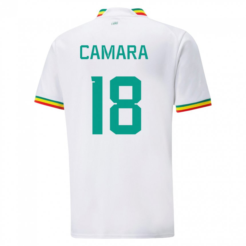 Kobiety Senegalu Meta Camara #18 Biały Domowa Koszulka 22-24 Koszulki Klubowe