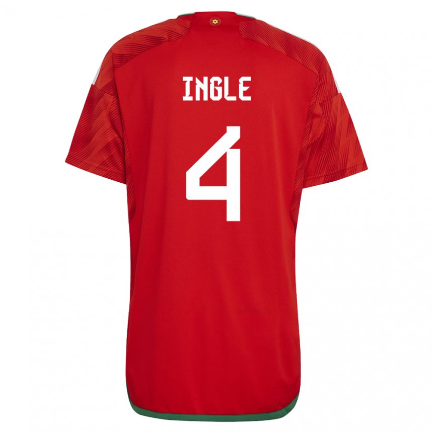 Kobiety Walii Sophie Ingle #4 Czerwony Domowa Koszulka 22-24 Koszulki Klubowe