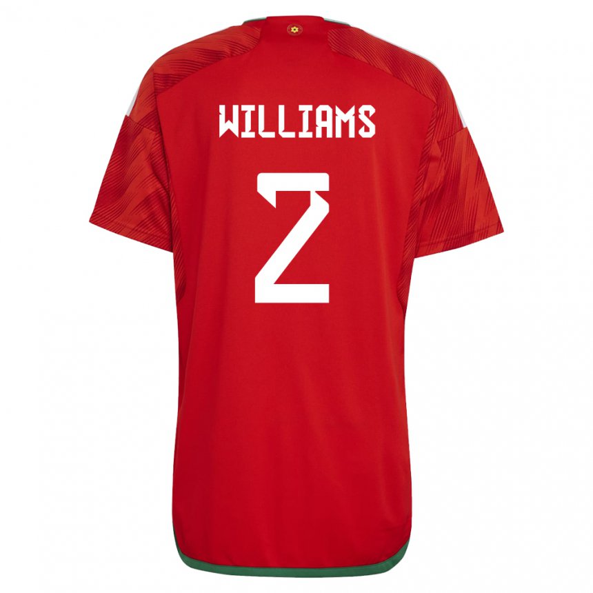 Kobiety Walii Alex Williams #2 Czerwony Domowa Koszulka 22-24 Koszulki Klubowe