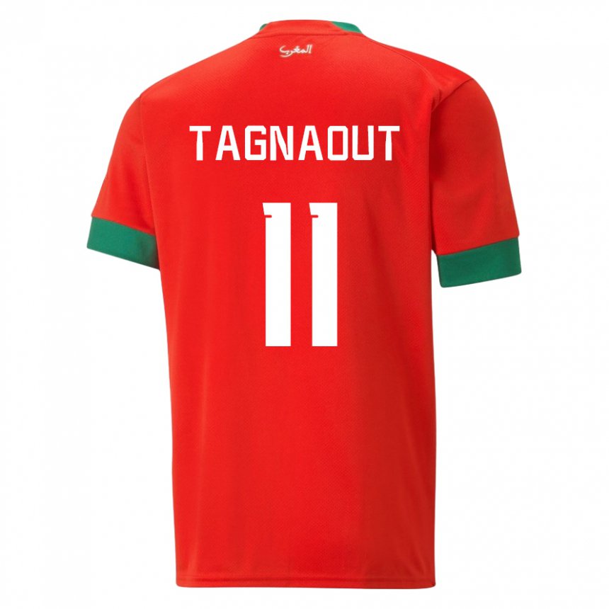 Kobiety Maroka Fatima Tagnaout #11 Czerwony Domowa Koszulka 22-24 Koszulki Klubowe
