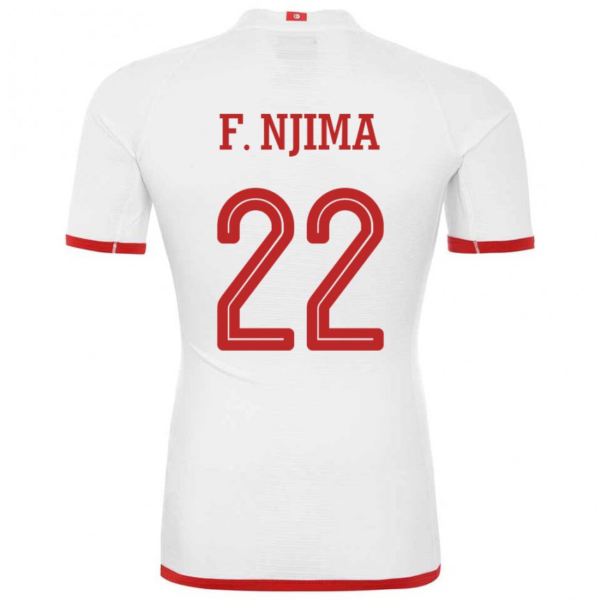 Kobiety Tunezji Firas Ben Njima #22 Biały Wyjazdowa Koszulka 22-24 Koszulki Klubowe
