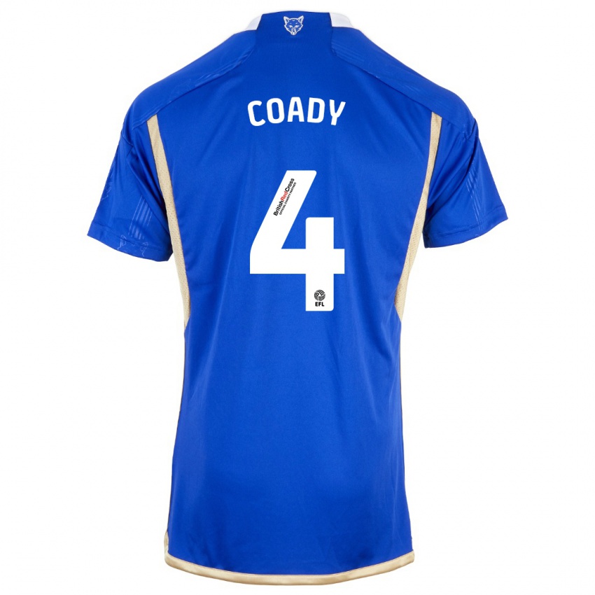 Dzieci Conor Coady #4 Niebieski Domowa Koszulka 2023/24 Koszulki Klubowe