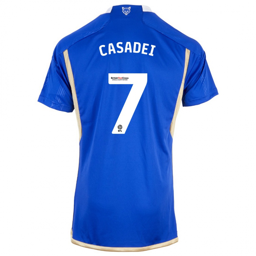 Dzieci Cesare Casadei #7 Niebieski Domowa Koszulka 2023/24 Koszulki Klubowe