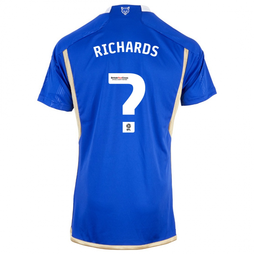 Dzieci Amani Richards #0 Niebieski Domowa Koszulka 2023/24 Koszulki Klubowe