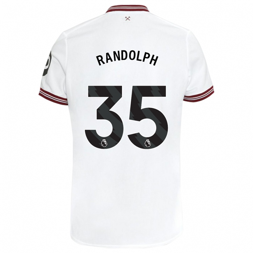 Dzieci Darren Randolph #35 Biały Wyjazdowa Koszulka 2023/24 Koszulki Klubowe