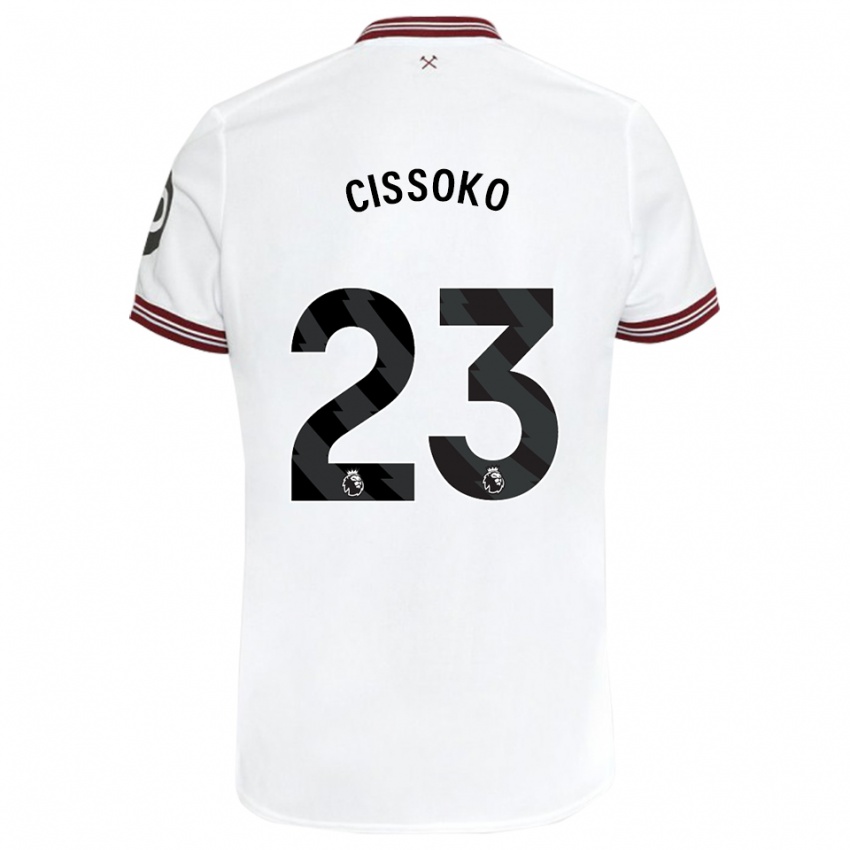 Dzieci Hawa Cissoko #23 Biały Wyjazdowa Koszulka 2023/24 Koszulki Klubowe