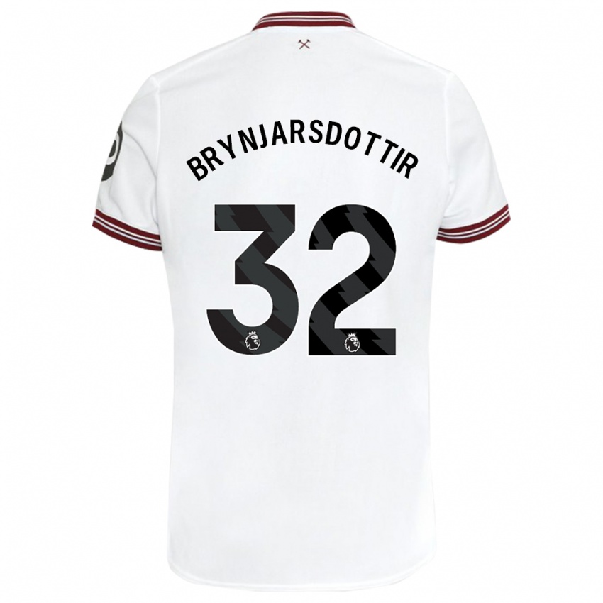 Dzieci Dagný Brynjarsdottir #32 Biały Wyjazdowa Koszulka 2023/24 Koszulki Klubowe