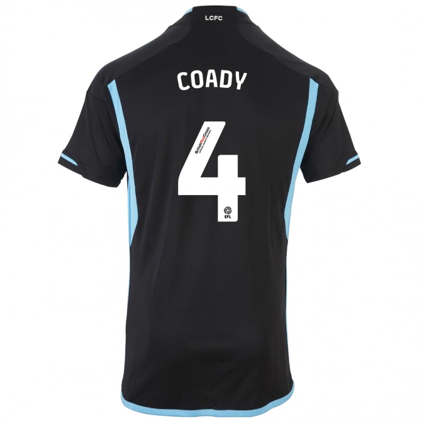 Dzieci Conor Coady #4 Czarny Wyjazdowa Koszulka 2023/24 Koszulki Klubowe