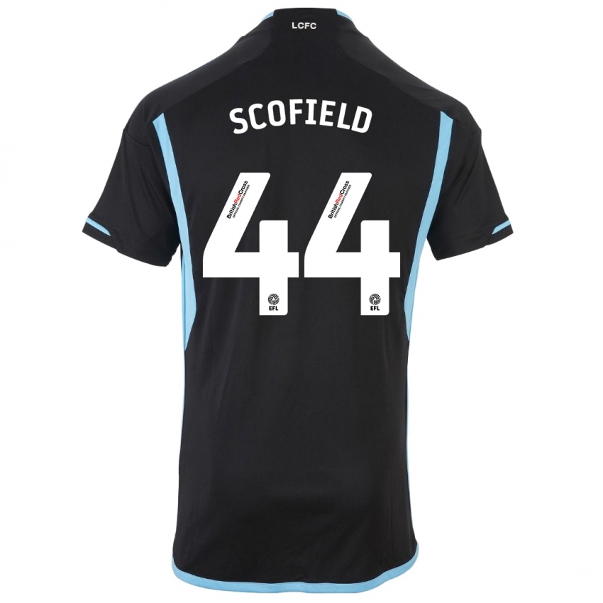 Dzieci Connie Scofield #44 Czarny Wyjazdowa Koszulka 2023/24 Koszulki Klubowe