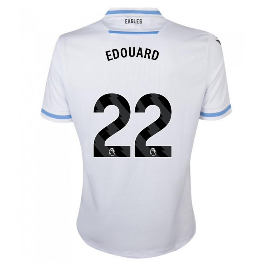 Dzieci Odsonne Edouard #22 Biały Wyjazdowa Koszulka 2023/24 Koszulki Klubowe