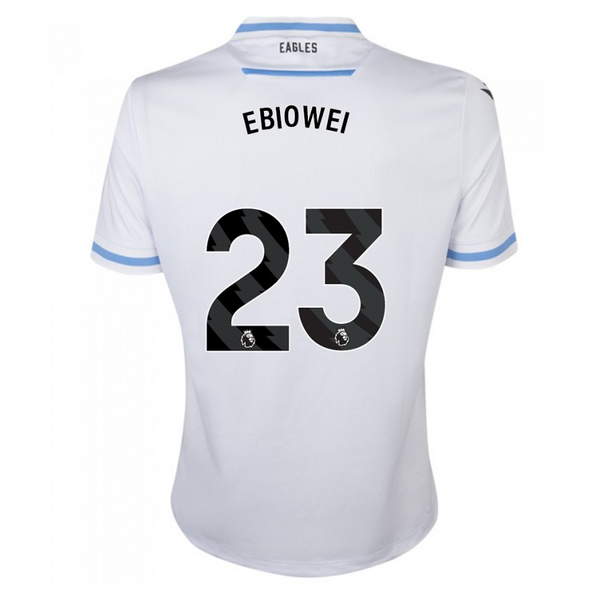 Dzieci Malcolm Ebiowei #23 Biały Wyjazdowa Koszulka 2023/24 Koszulki Klubowe